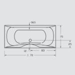 Μπανιέρα IRIS 1.70X0.75