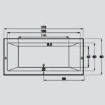 Μπανιέρα QUADRA 1.70X08.0