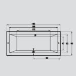 Μπανιέρα QUADRA 1.80X0.80